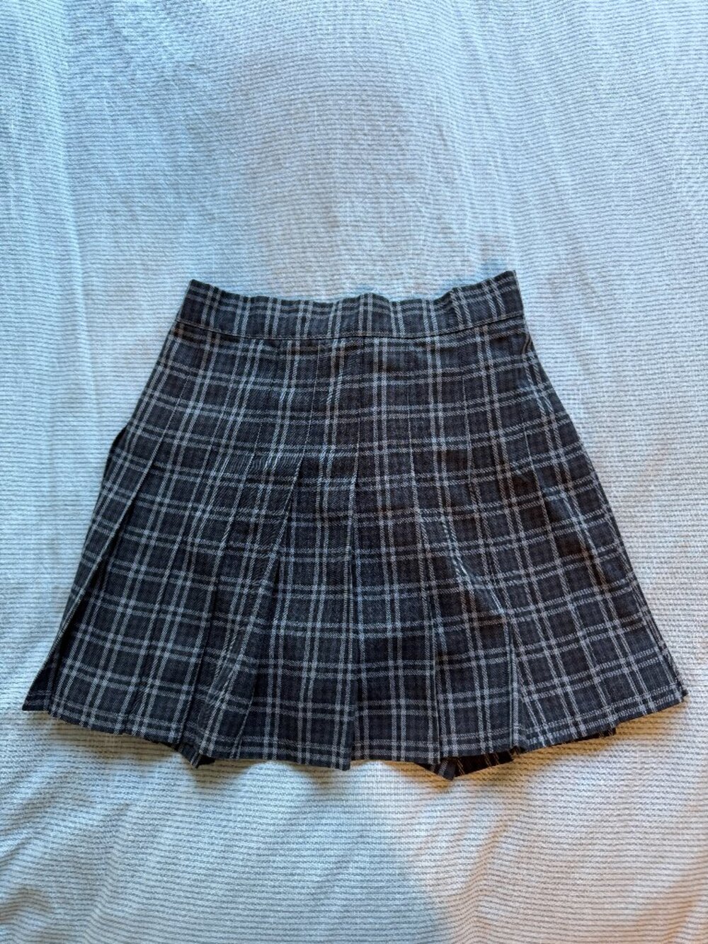 American Eagle Pleated Plaid Mini Skirt